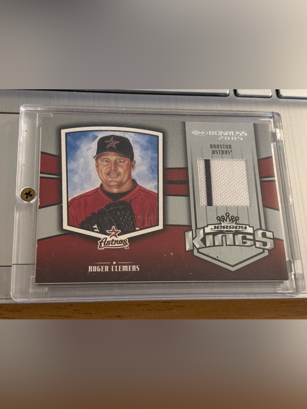 2004 Donruss Jersey Kings Roger Clemens Game Worn Jersey Relic #226/250 Astros